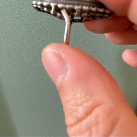 Sterling silver ring - onyx - Picture 4 of 6